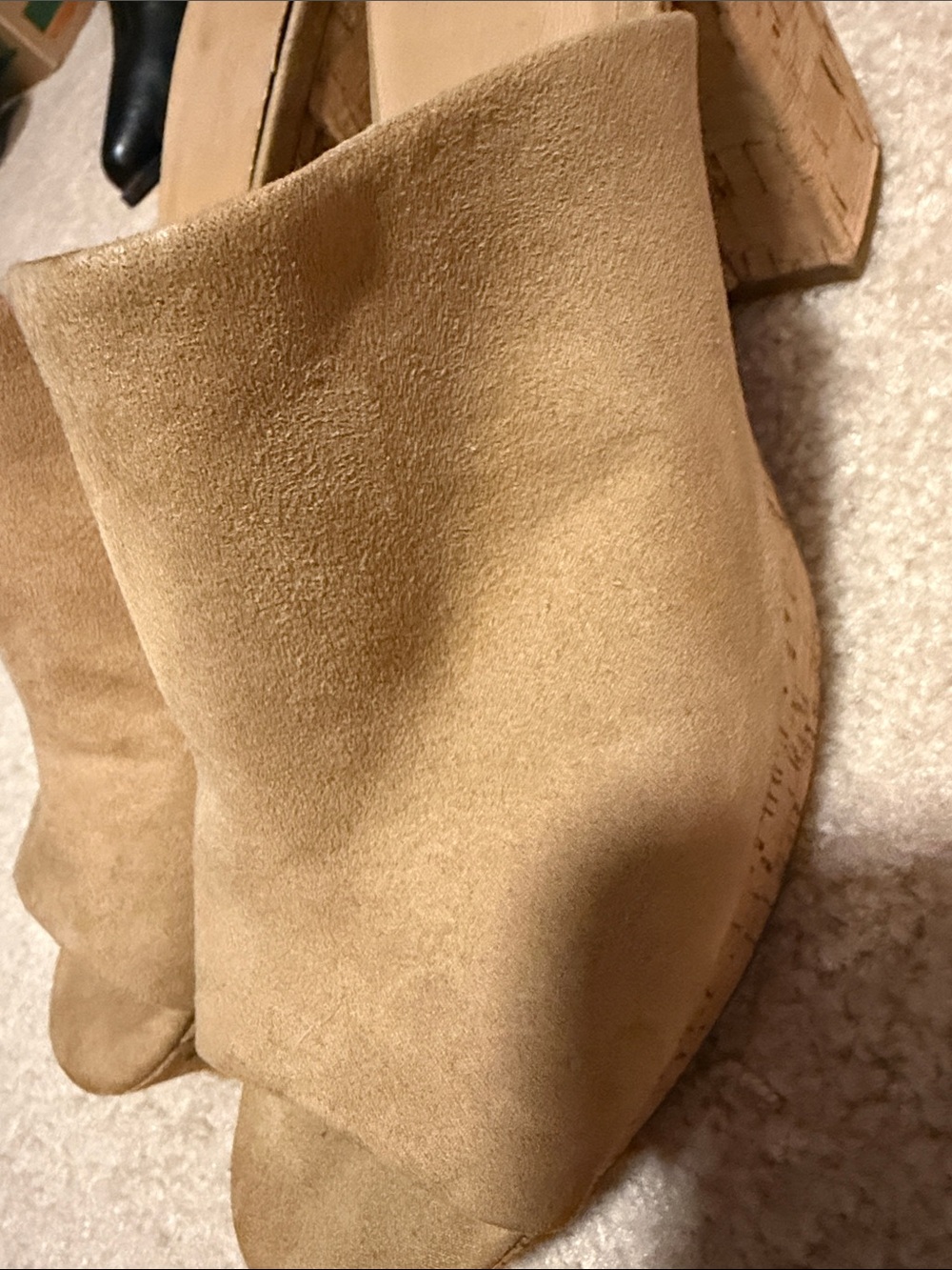 Universal Thread Tan Suede Open-Toe Mule Slides - Picture 3 of 3